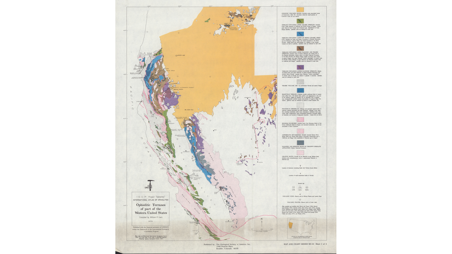 1979-Ophiolitic Terranes of part of the Western United States-1000w